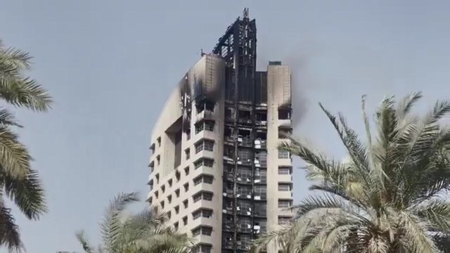 تصاویری جدید از برج هدف قرارگرفته در کویت
