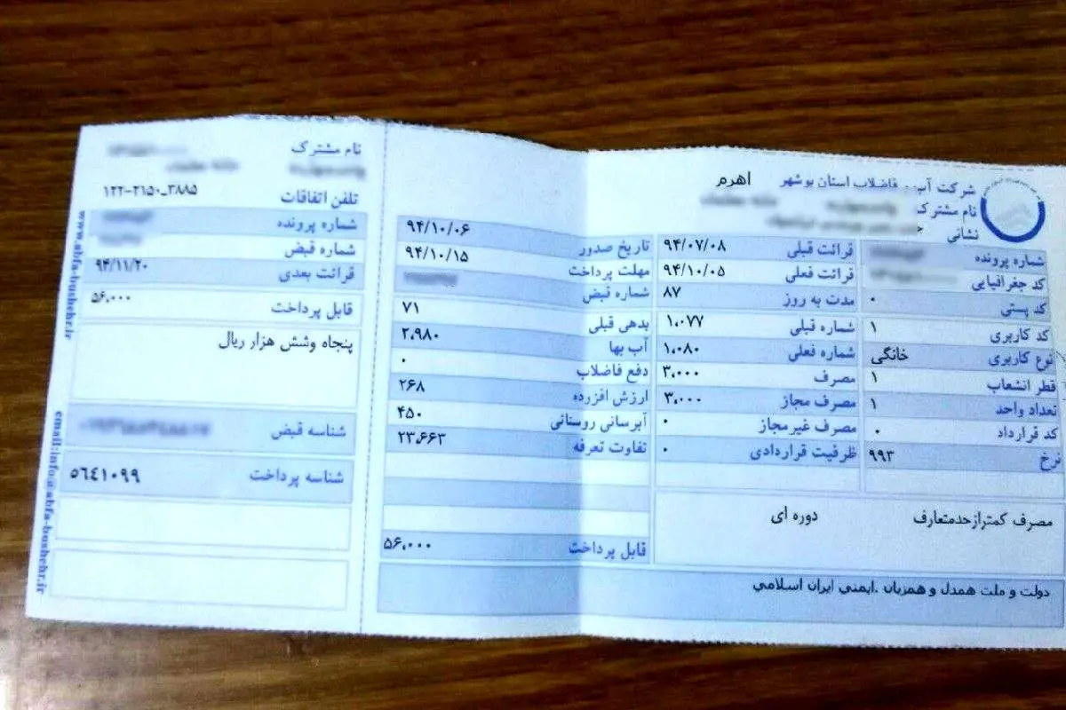 تخفیف ۳۰ درصدی قبض آب برای مشترکین کم‌مصرف