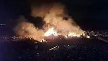 تصاویری از آتش‌سوزی گسترده در دیمونا