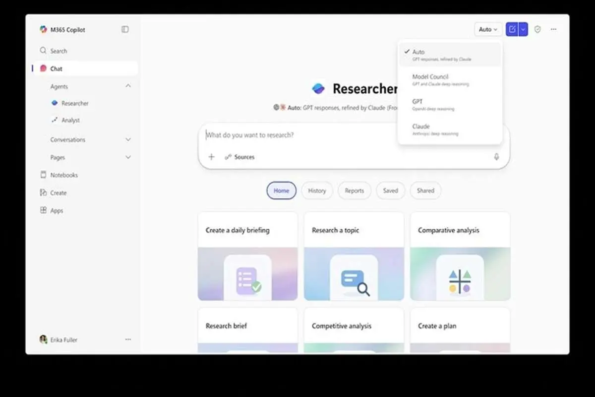 استفاده دستیار تحقیقاتی مایکروسافت از چندین مدل هوش مصنوعی