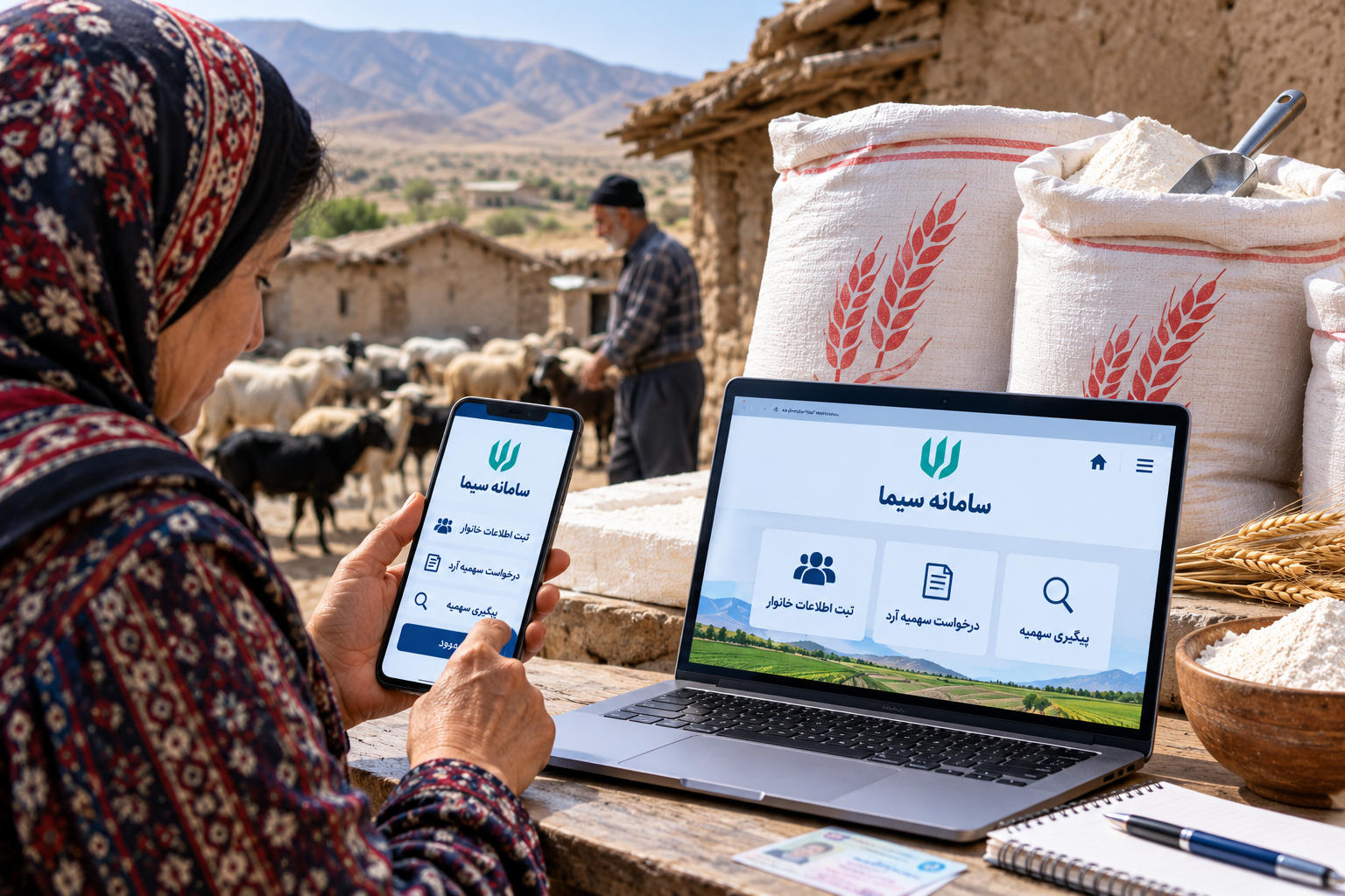 سهمیه آرد روستایی ۱۴۰۵/ ثبت‌نام در سامانه سیما برای کدام خانوارها الزامی است؟