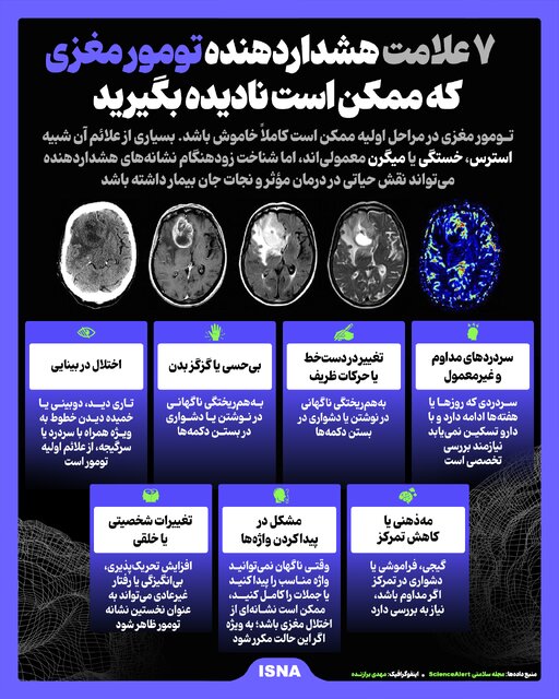 ۷ علامت هشداردهنده تومور مغزی که ممکن است نادیده بگیرید