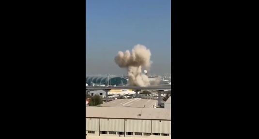 برخورد پهپاد به فرودگاه دبی