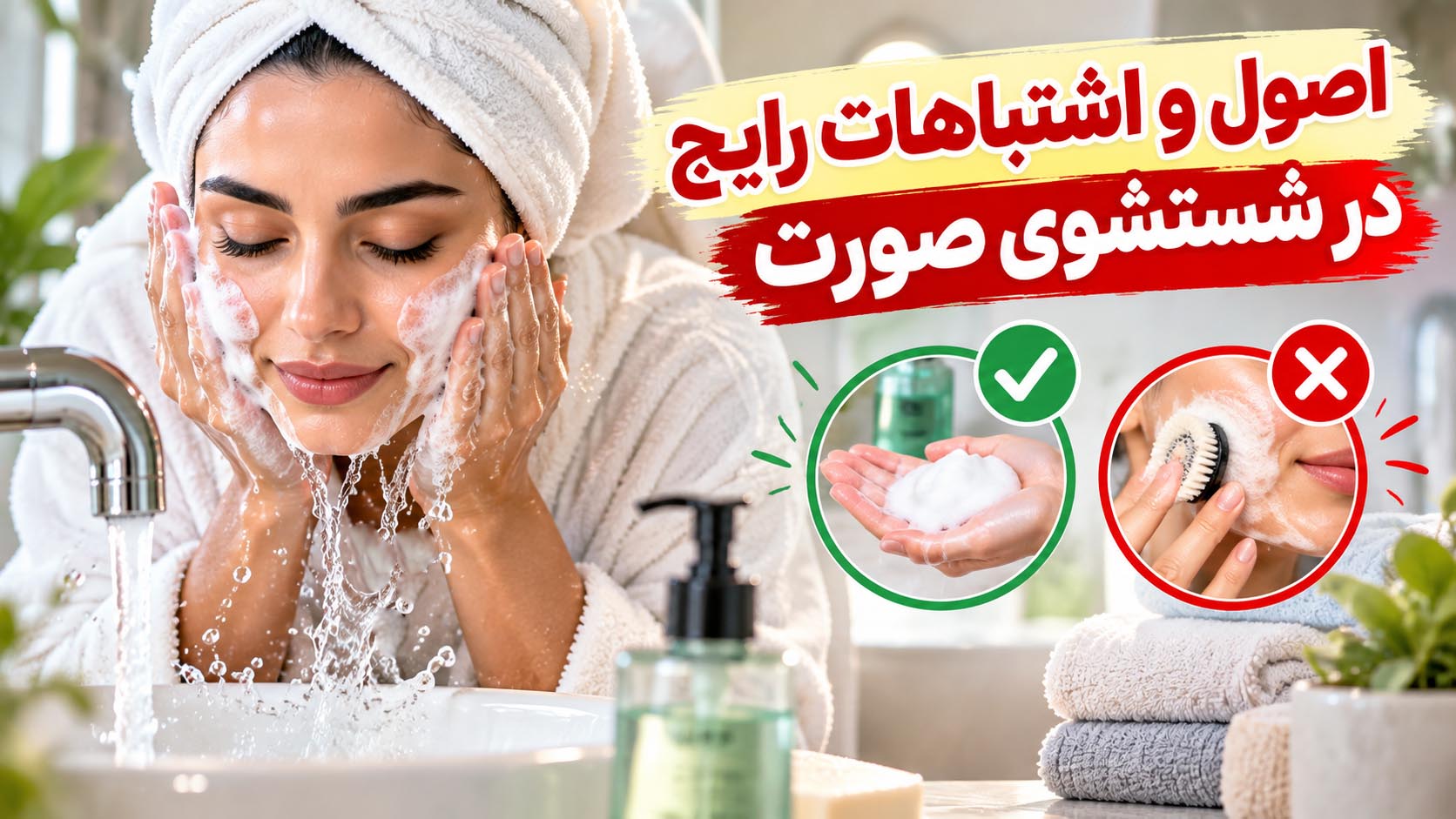 اصول و اشتباهات رایج در شستشوی صورت