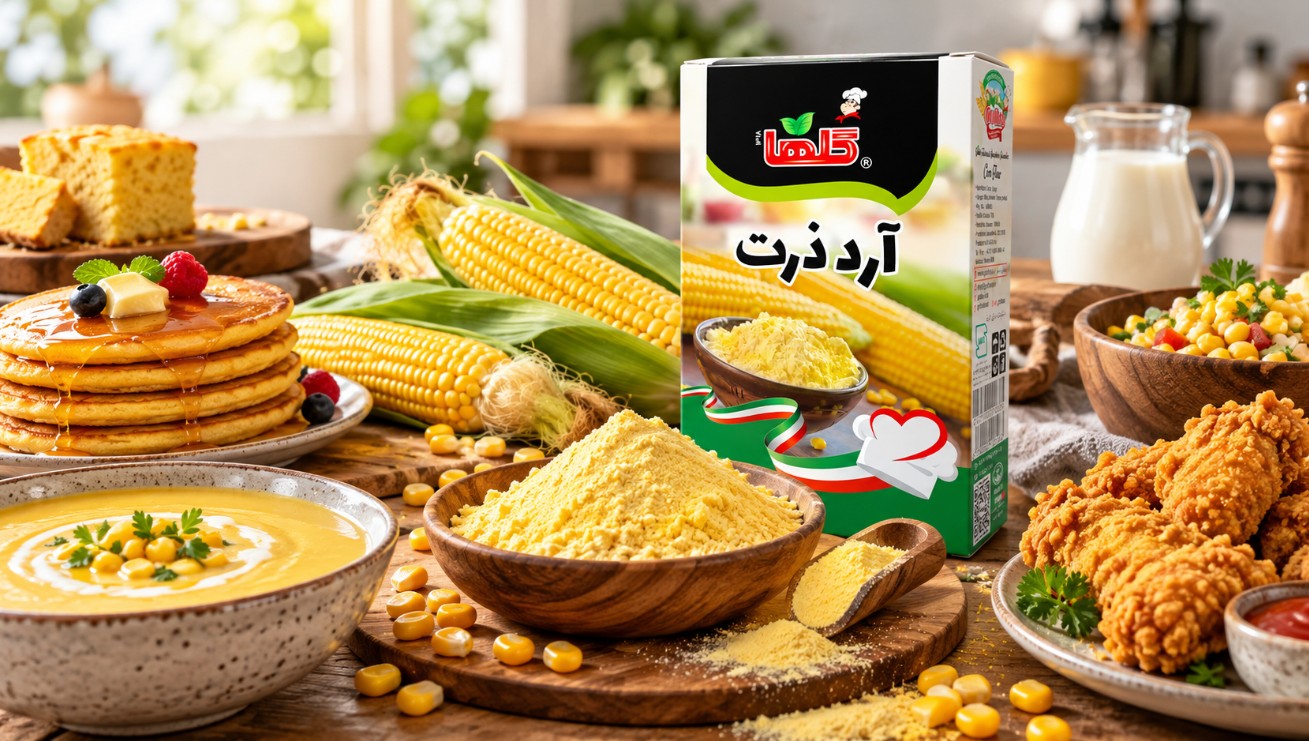 آرد ذرت «گلها»؛ از خواص عملکردی تا تضمین کیفیت صنعتی