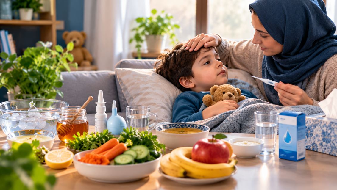 8 راهکارخانگی برای کاهش علائم سرماخوردگی کودکان و ویروس‌های گوارشی