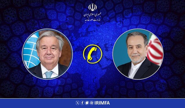 گفتگوی وزیر امور خارجه ایران با دبیرکل سازمان ملل: تأکید بر محکومیت تجاوزات نظامی