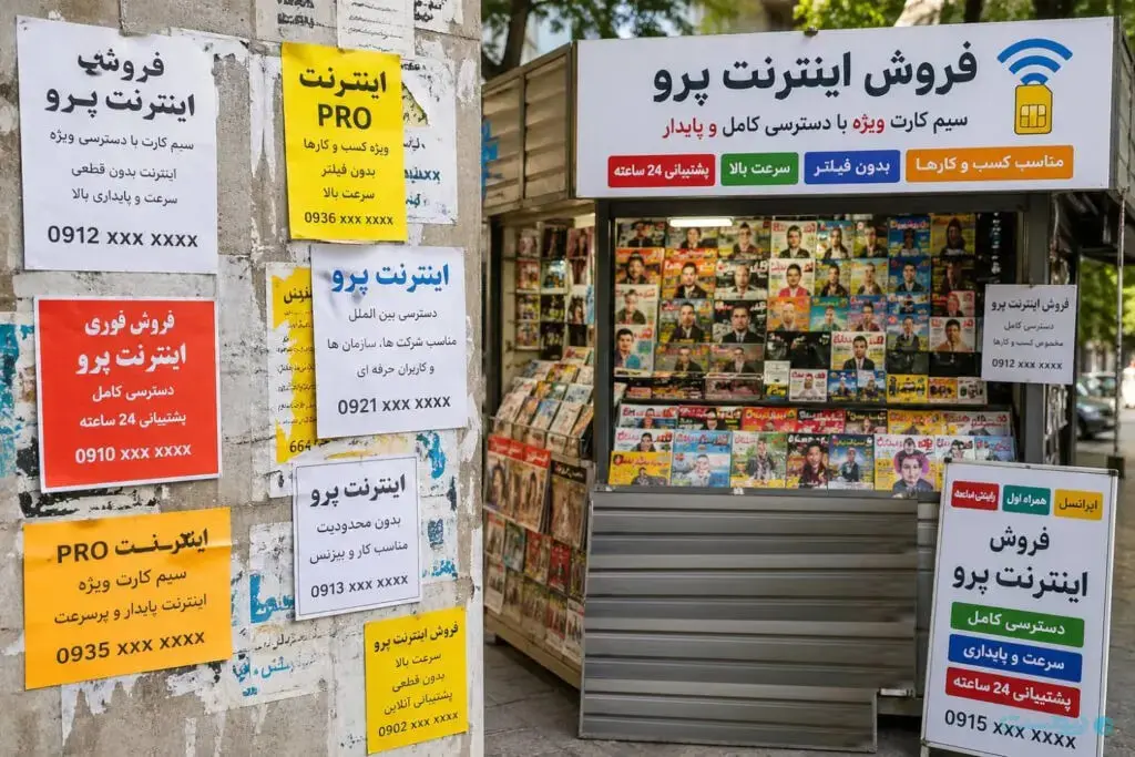 فروش عجیب «اینترنت پرو» کنار خیابان؛ تصویری که در فضای مجازی وایرال شد