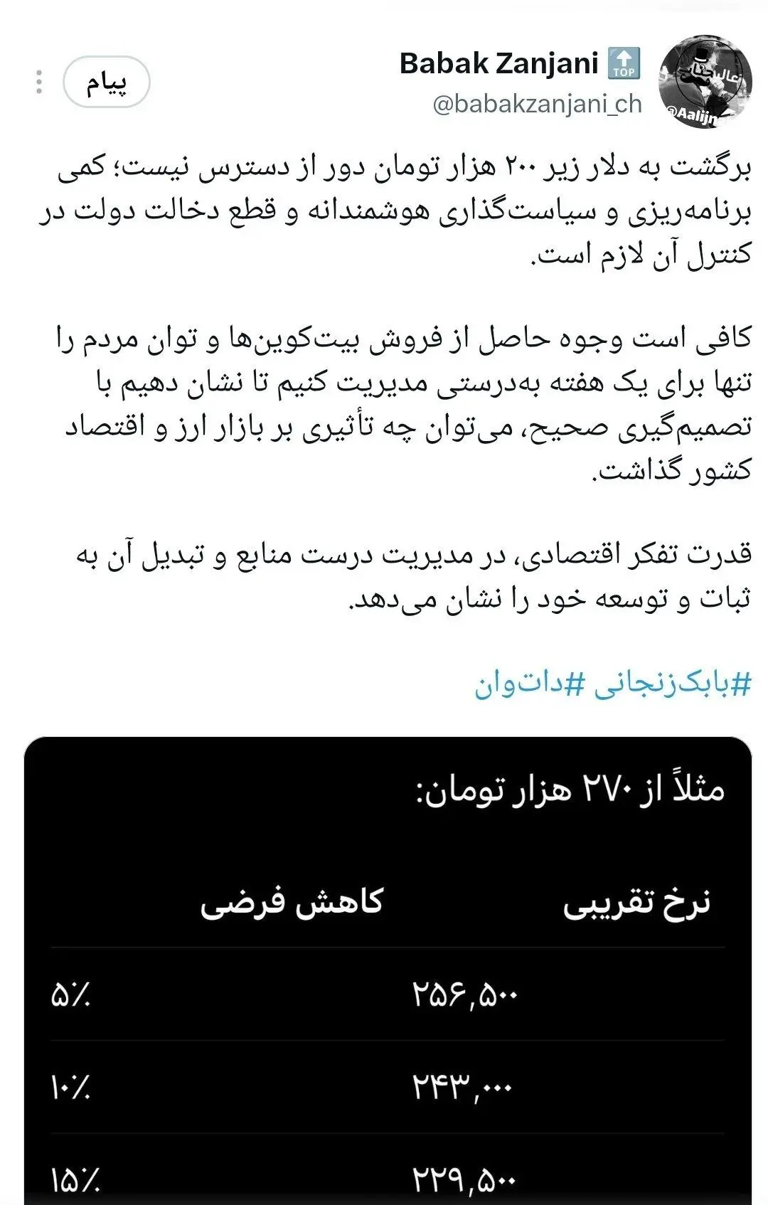 ادعای جنجالی بابک زنجانی درباره دلار