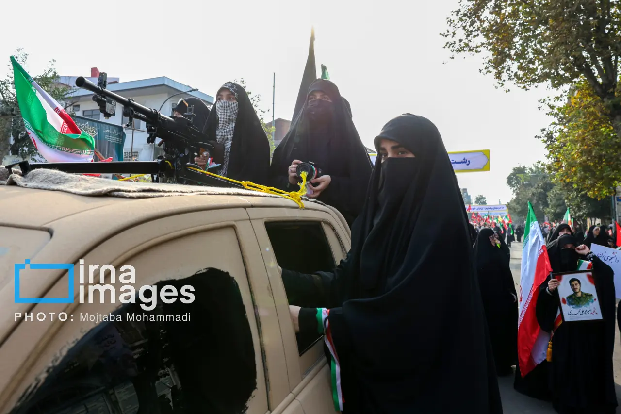 تصاویر پربازدید رزمایش زنان جان‌فدا در رشت