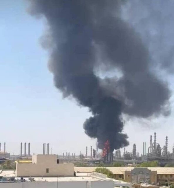 شرکت پالایش نفت آبادان:عملیات اطفا در حال انجام است